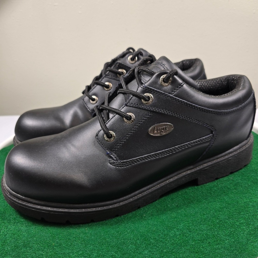 Lugz Mantle Mid Slip Resistant Work Boots Mens‎ 13 Black MSVYL-001 Lace Up